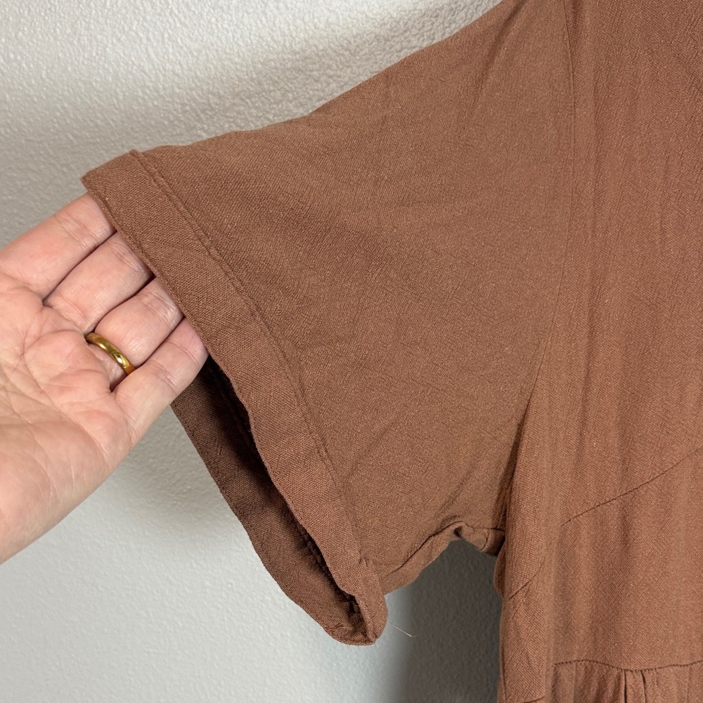 Velvet Heart Brown Tiered Midi Dress Size 2X NWOT - Picture 3 of 5